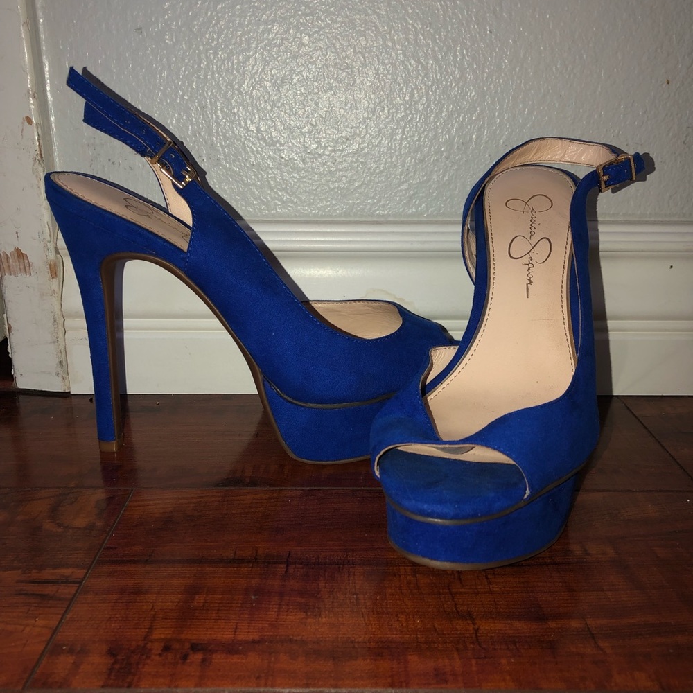 ROYAL BLUE PLATFORM PUMPS